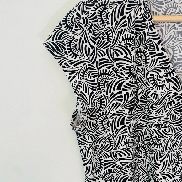 Athleta Black and White Sheath Midi Dress - Picture 3 of 7